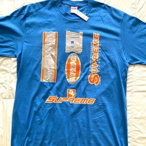 COPY - Supreme Multi Logos Tee Dusty Light Royal